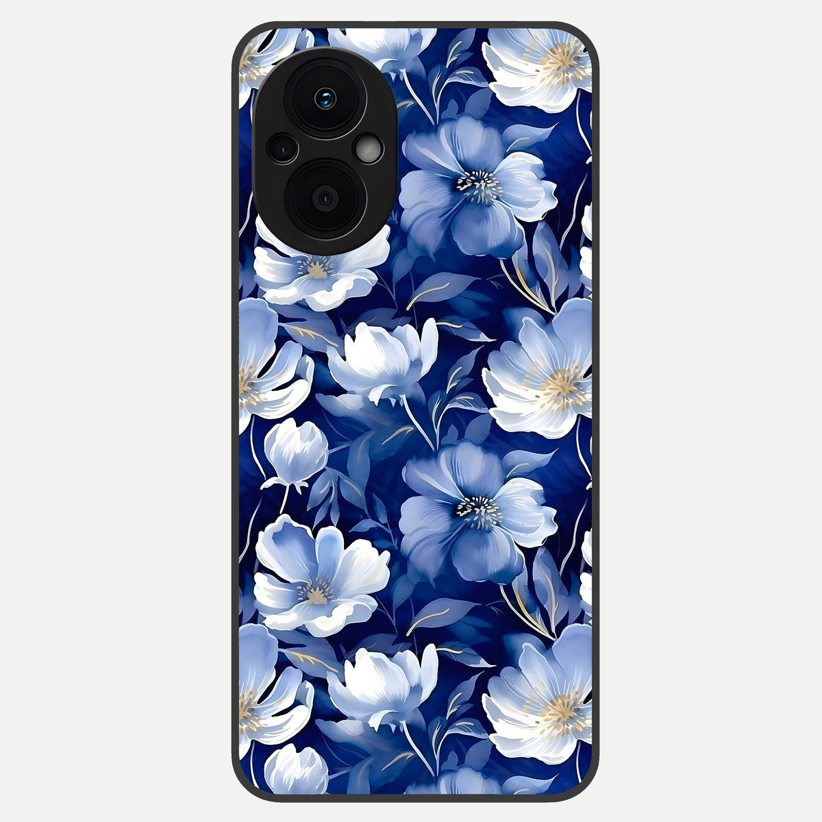  Cute Floral Patterns Glass Case For Oppo F21 Pro 5G back cover – full design glossy printed glass finish