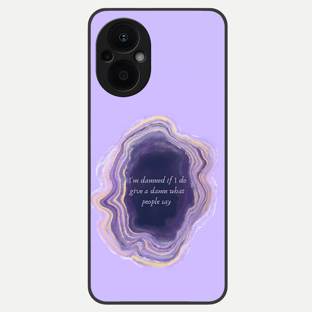  Damned People Quote Glass Case For Oppo F21 Pro 5G back cover – full design glossy printed glass finish