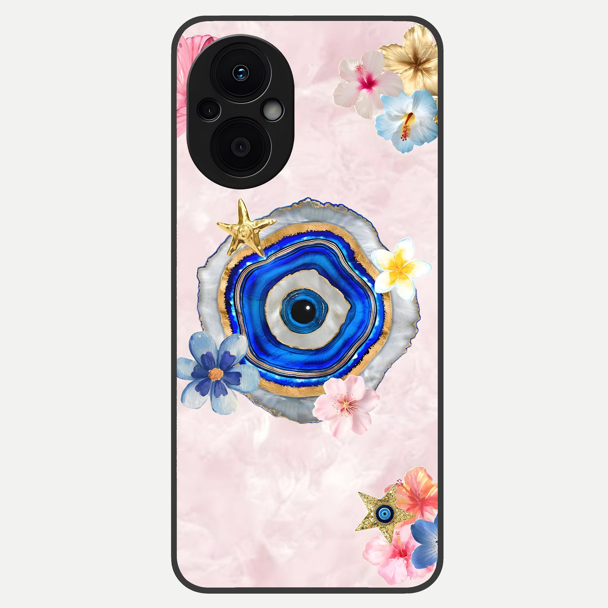  Divine Aura Bloom Glass Case For Oppo F21 Pro 5G back cover – full design glossy printed glass finish