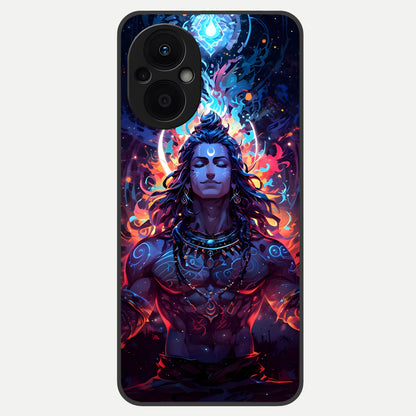  Divine Fire Shiv Glass Case For Oppo F21 Pro 5G back cover – full design glossy printed glass finish