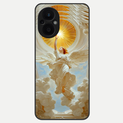  Divine Light Angel Glass Case For Oppo F21 Pro 5G back cover – full design glossy printed glass finish