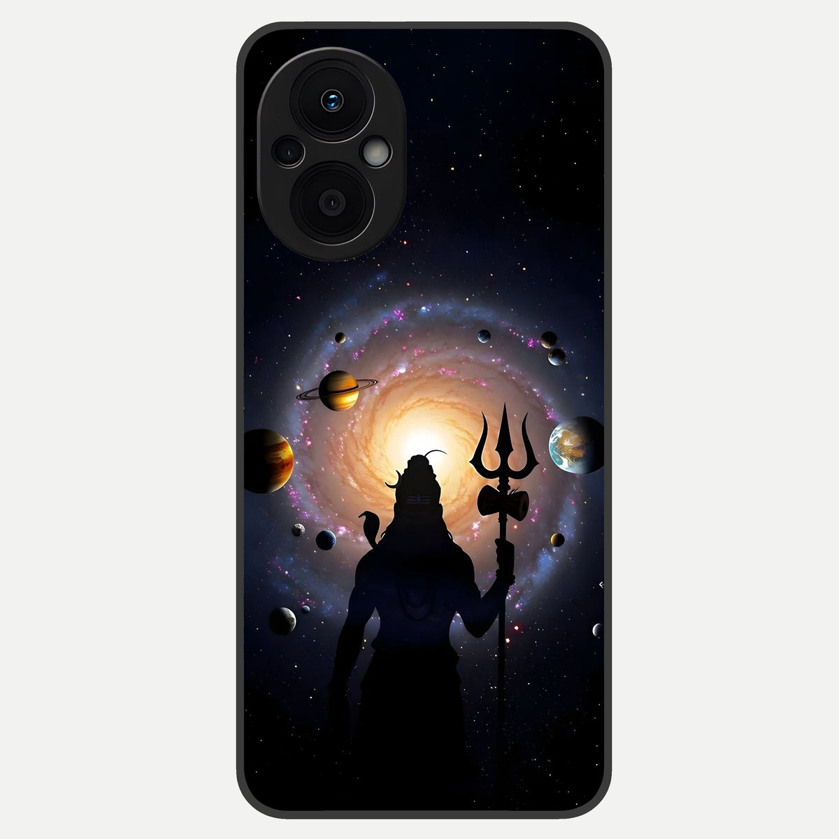  Galactic Shiva Vision Glass Case For Oppo F21 Pro 5G back cover – full design glossy printed glass finish