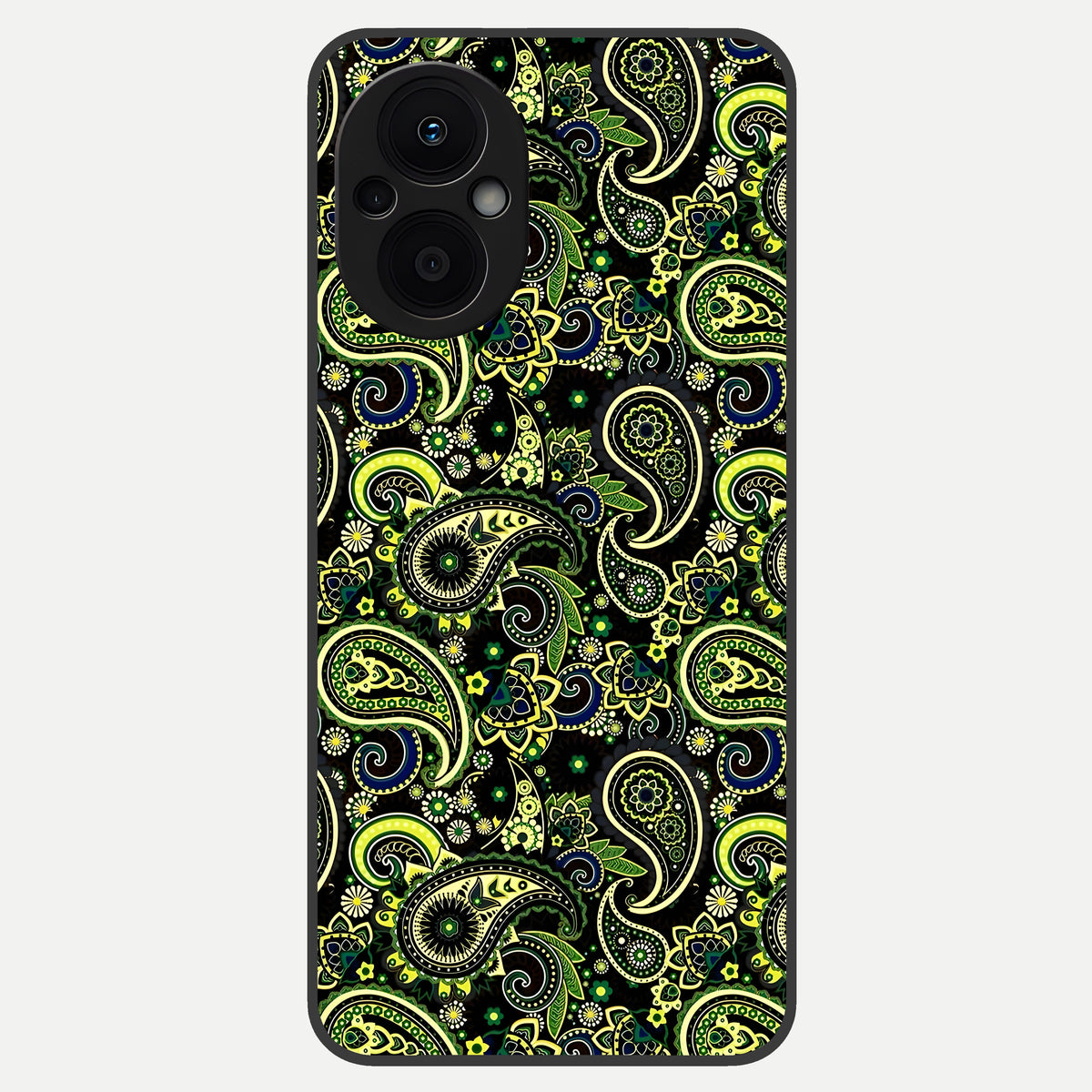  Green Lemon Glass Case For Oppo F21 Pro 5G back cover – full design glossy printed glass finish