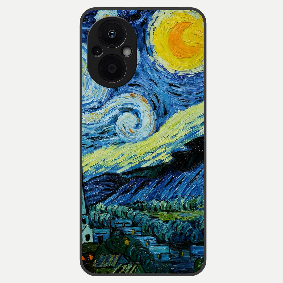  Inspired Van Gogh Art Glass Case For Oppo F21 Pro 5G back cover – full design glossy printed glass finish