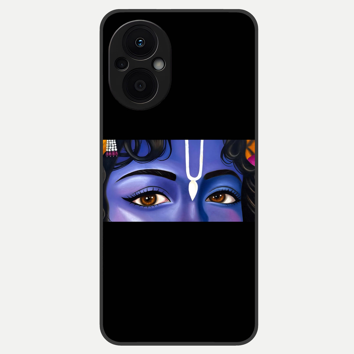  Krishna Eye Glass Case For Oppo F21 Pro 5G back cover – full design glossy printed glass finish