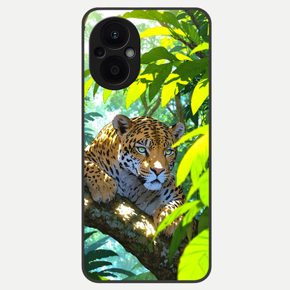  Leopard in Jungle Glass Case For Oppo F21 Pro 5G back cover – full design glossy printed glass finish