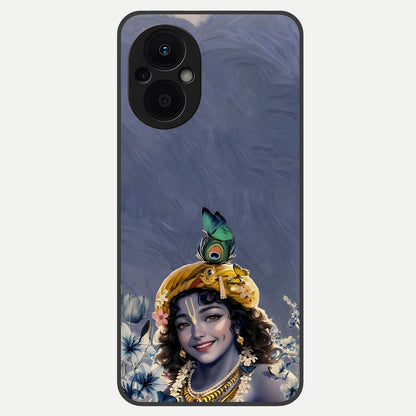  Lord Krishna Glass Case For Oppo F21 Pro 5G back cover – full design glossy printed glass finish