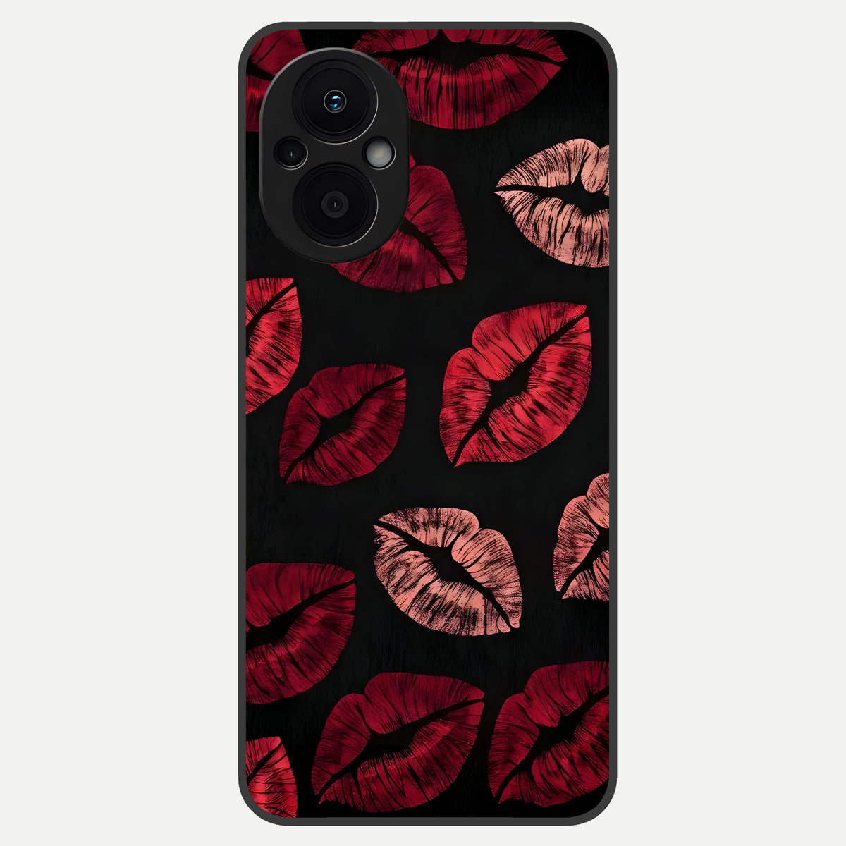  Midnight Kiss Love Glass Case For Oppo F21 Pro 5G back cover – full design glossy printed glass finish