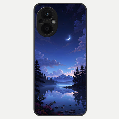  Midnight Lake Peace Glass Case For Oppo F21 Pro 5G back cover – full design glossy printed glass finish