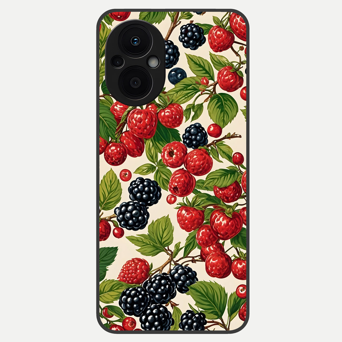  Mixed Berry Collage Glass Case For Oppo F21 Pro 5G back cover – full design glossy printed glass finish