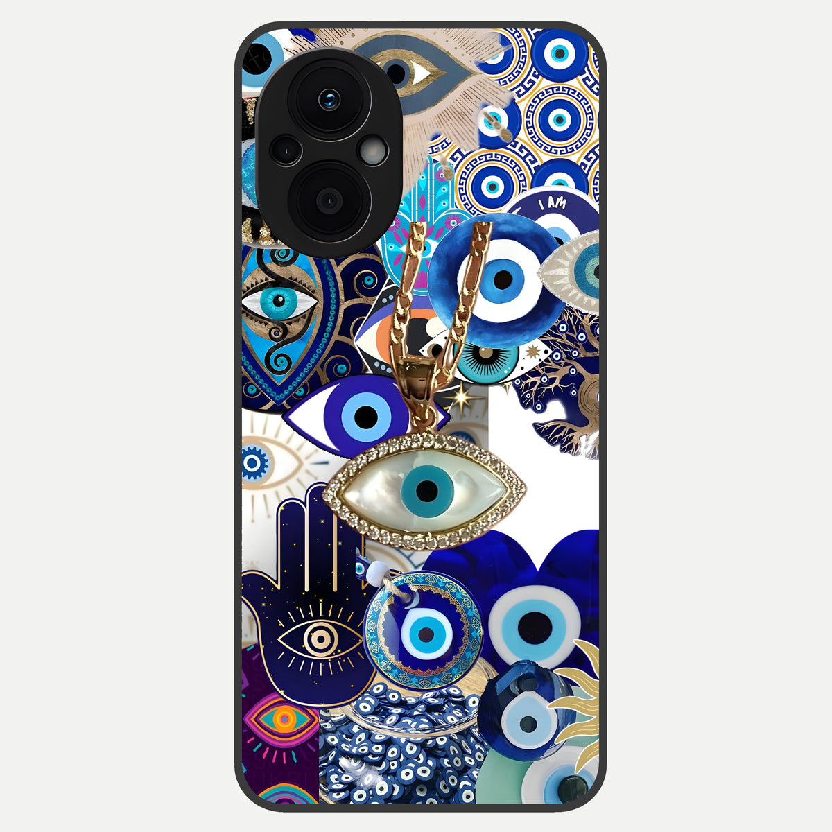  Mystic Charm Eye Glass Case For Oppo F21 Pro 5G back cover – full design glossy printed glass finish