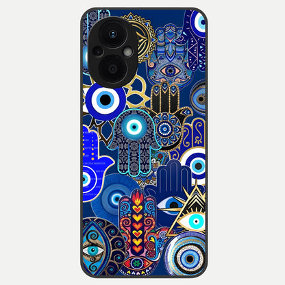  Mystic Palm Guard Glass Case For Oppo F21 Pro 5G back cover – full design glossy printed glass finish