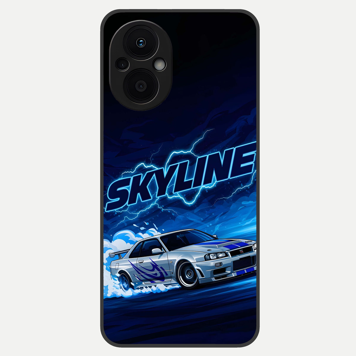  Neon Drift Beast Glass Case For Oppo F21 Pro 5G back cover – full design glossy printed glass finish