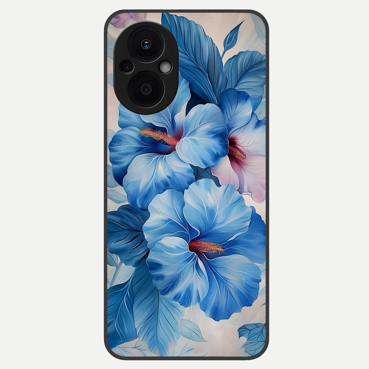  Ocean Hibiscus Grace Glass Case For Oppo F21 Pro 5G back cover – full design glossy printed glass finish