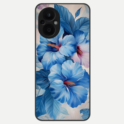  Ocean Hibiscus Grace Glass Case For Oppo F21 Pro 5G back cover – full design glossy printed glass finish