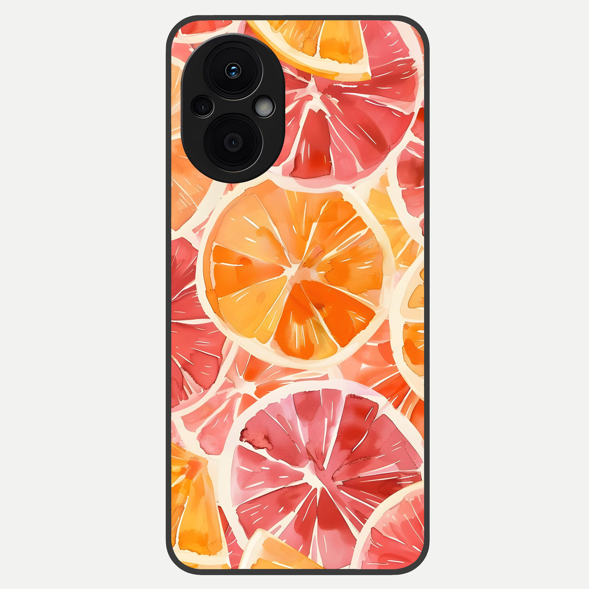  Orange Fruits Pattern Glass Case For Oppo F21 Pro 5G back cover – full design glossy printed glass finish