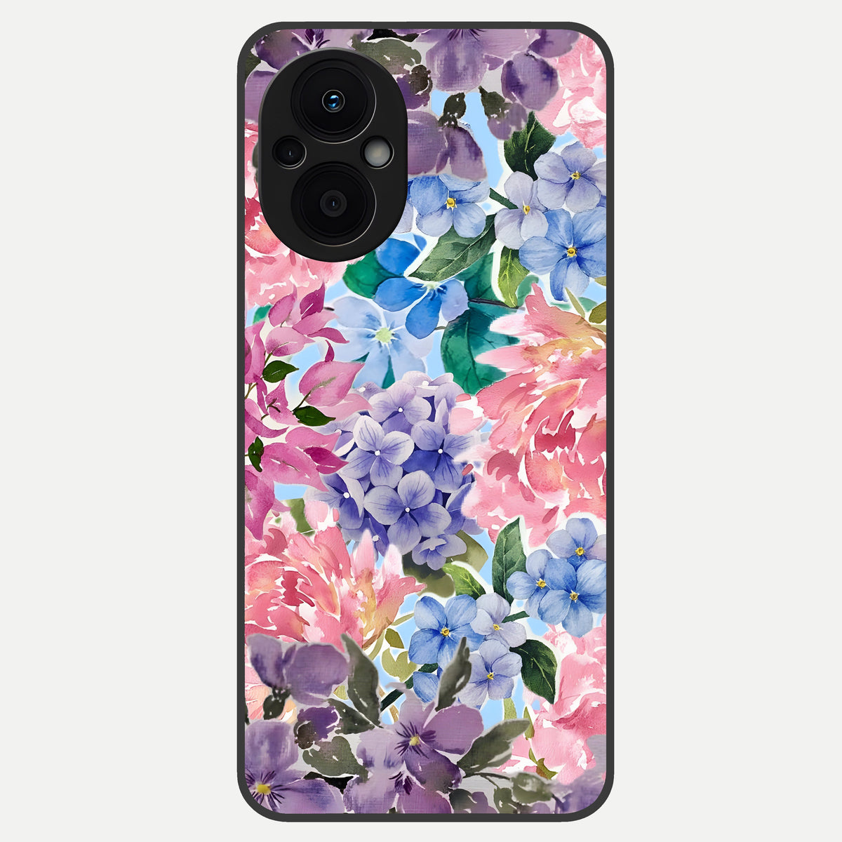  Pastel Floral Mix Glass Case For Oppo F21 Pro 5G back cover – full design glossy printed glass finish