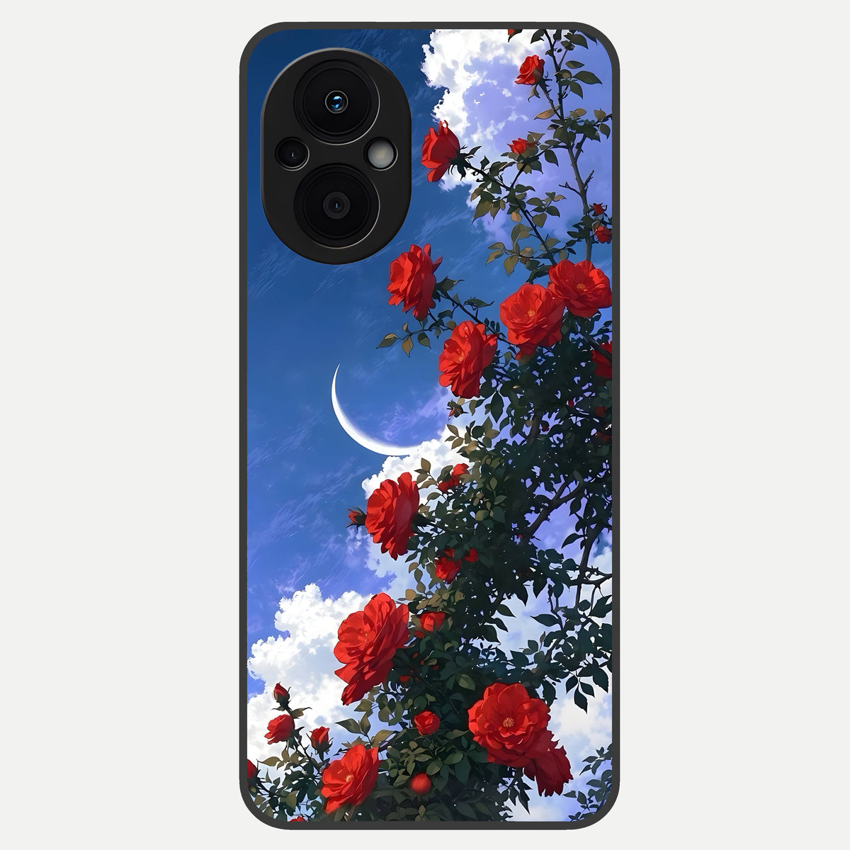  Rose Drift Flowers Glass Case For Oppo F21 Pro 5G back cover – full design glossy printed glass finish