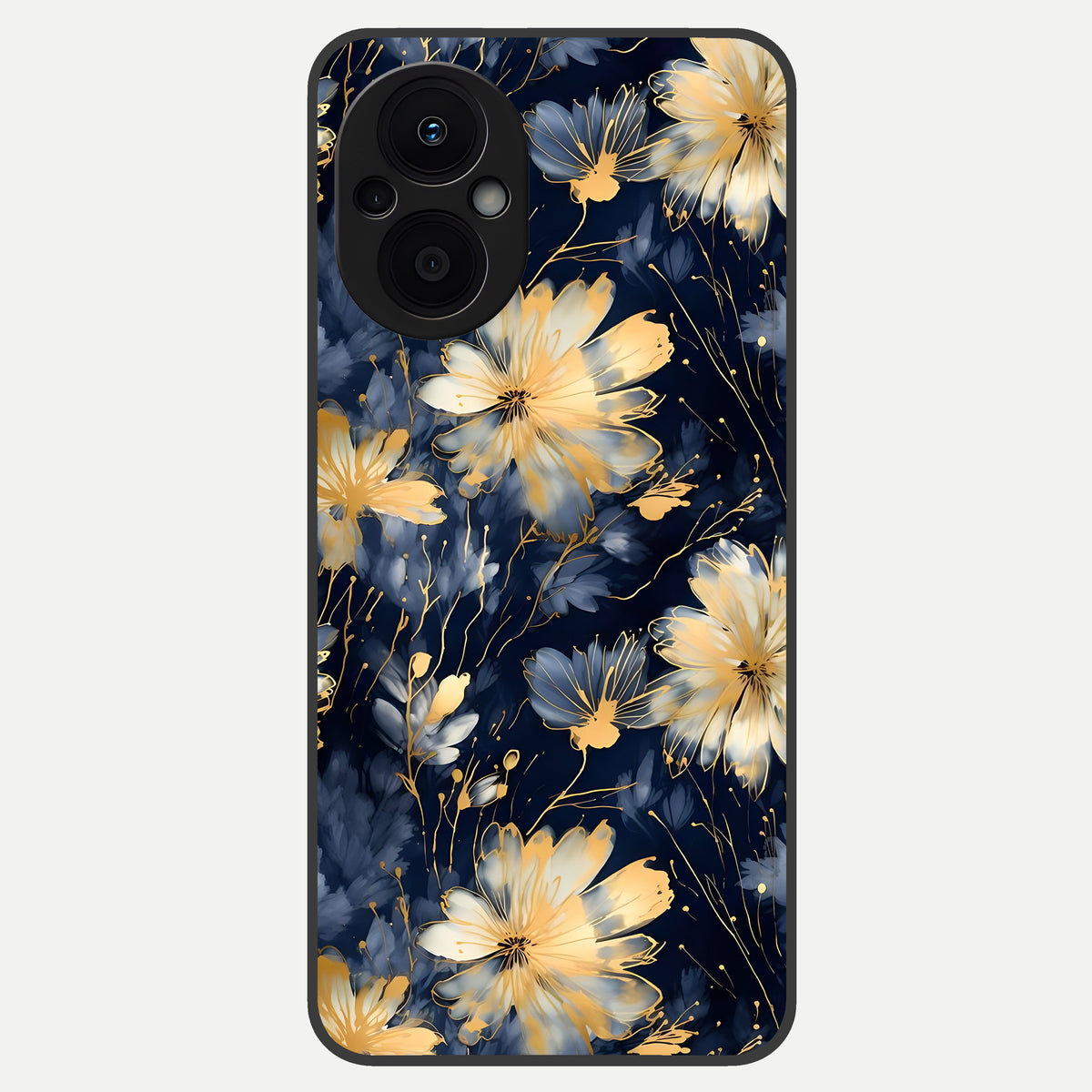  Royal Petal Dream Glass Case For Oppo F21 Pro 5G back cover – full design glossy printed glass finish