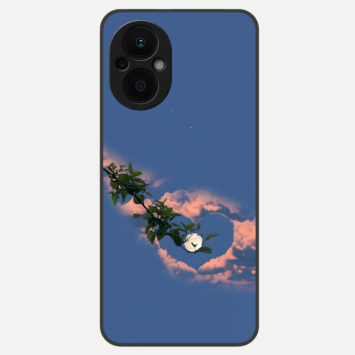  Sky Under Tree Glass Case For Oppo F21 Pro 5G back cover – full design glossy printed glass finish