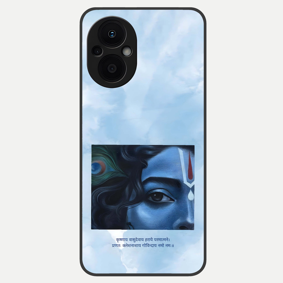  Spiritual Krishna Glass Case For Oppo F21 Pro 5G back cover – full design glossy printed glass finish