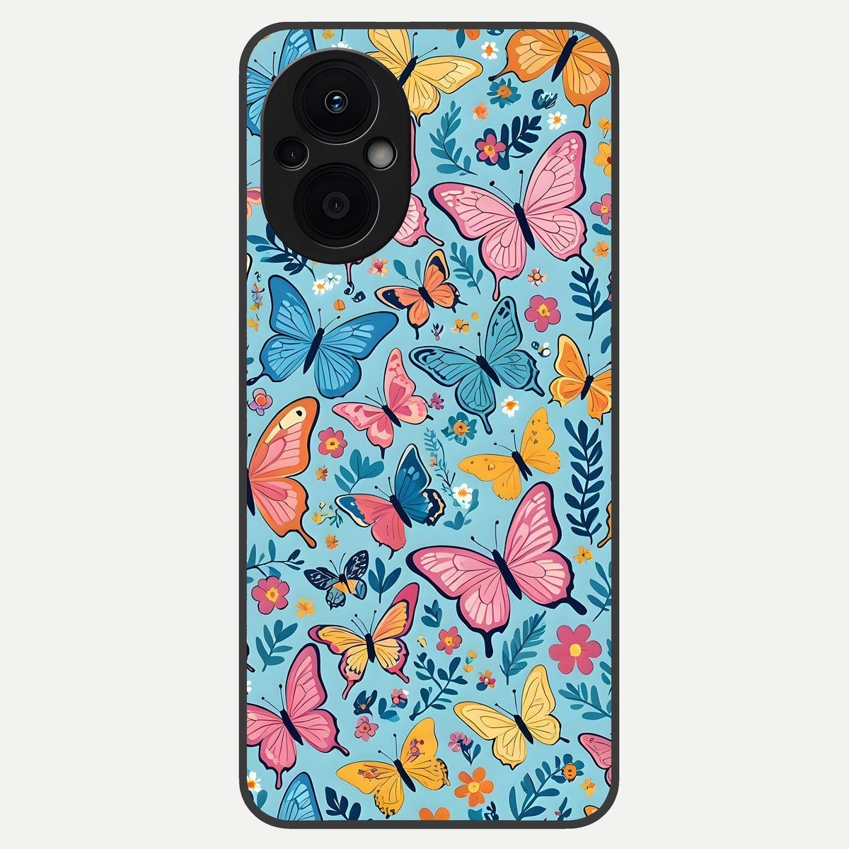  Spring Wing Garden Glass Case For Oppo F21 Pro 5G back cover – full design glossy printed glass finish