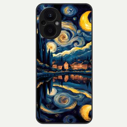  Starry Sky Serenity Glass Case For Oppo F21 Pro 5G back cover – full design glossy printed glass finish