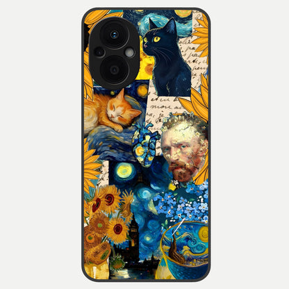  Sunflower Chic Mood Custom Name Glass Case For Oppo F21 Pro 5G back cover – full design glossy printed glass finish