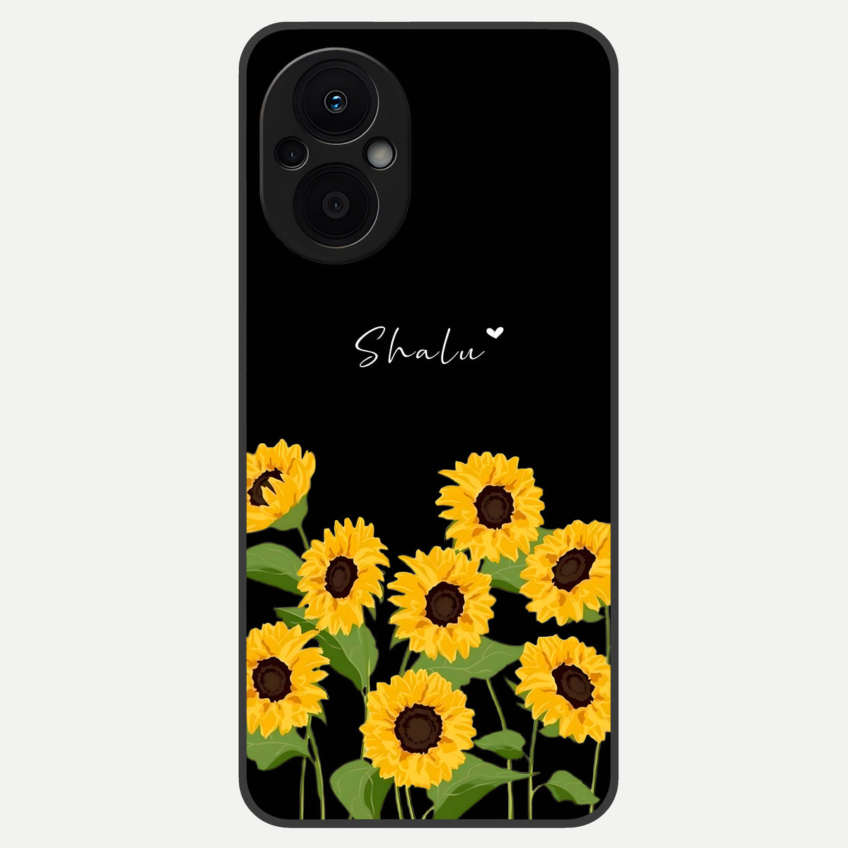  Sunflower Sky Bloom Glass Case For Oppo F21 Pro 5G back cover – full design glossy printed glass finish