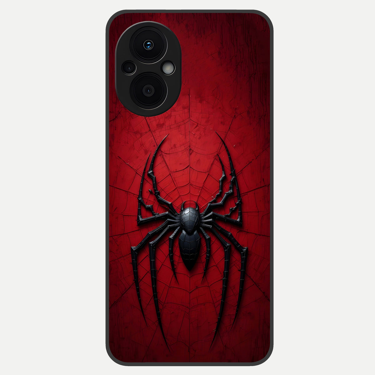  Superhero Web Emblem Glass Case For Oppo F21 Pro 5G back cover – full design glossy printed glass finish