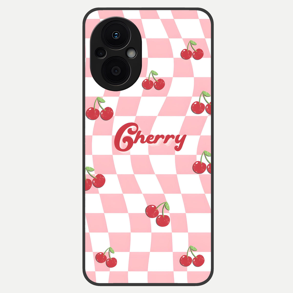  Sweet Cherry Vibes Glass Case For Oppo F21 Pro 5G back cover – full design glossy printed glass finish