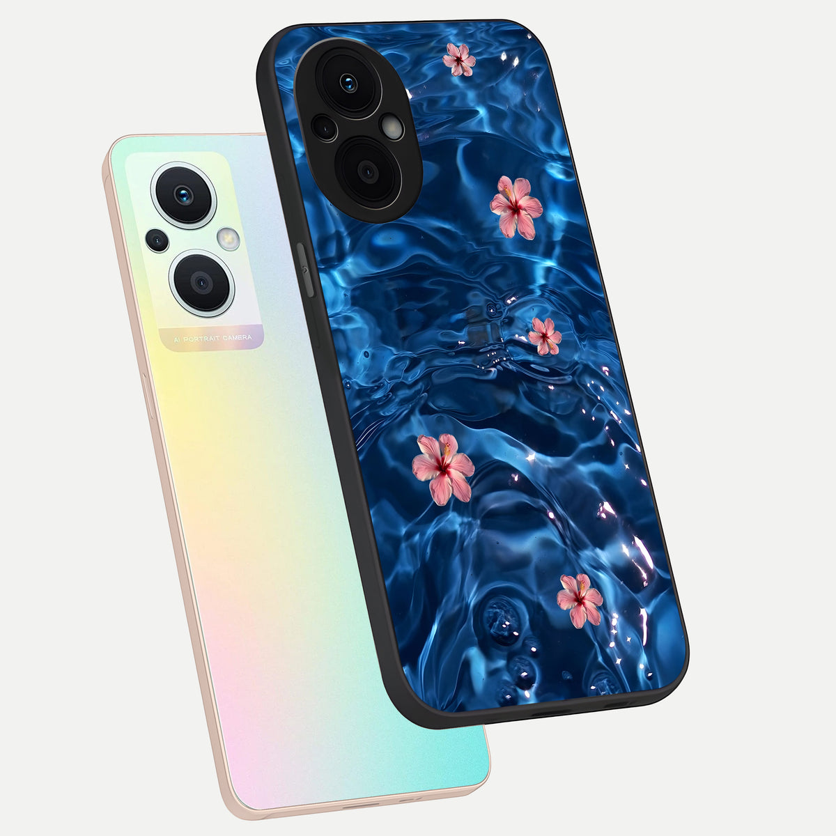  Bloom Thread Art phone case For Oppo F21 Pro 5G showing premium glass back cover with detailed artwork