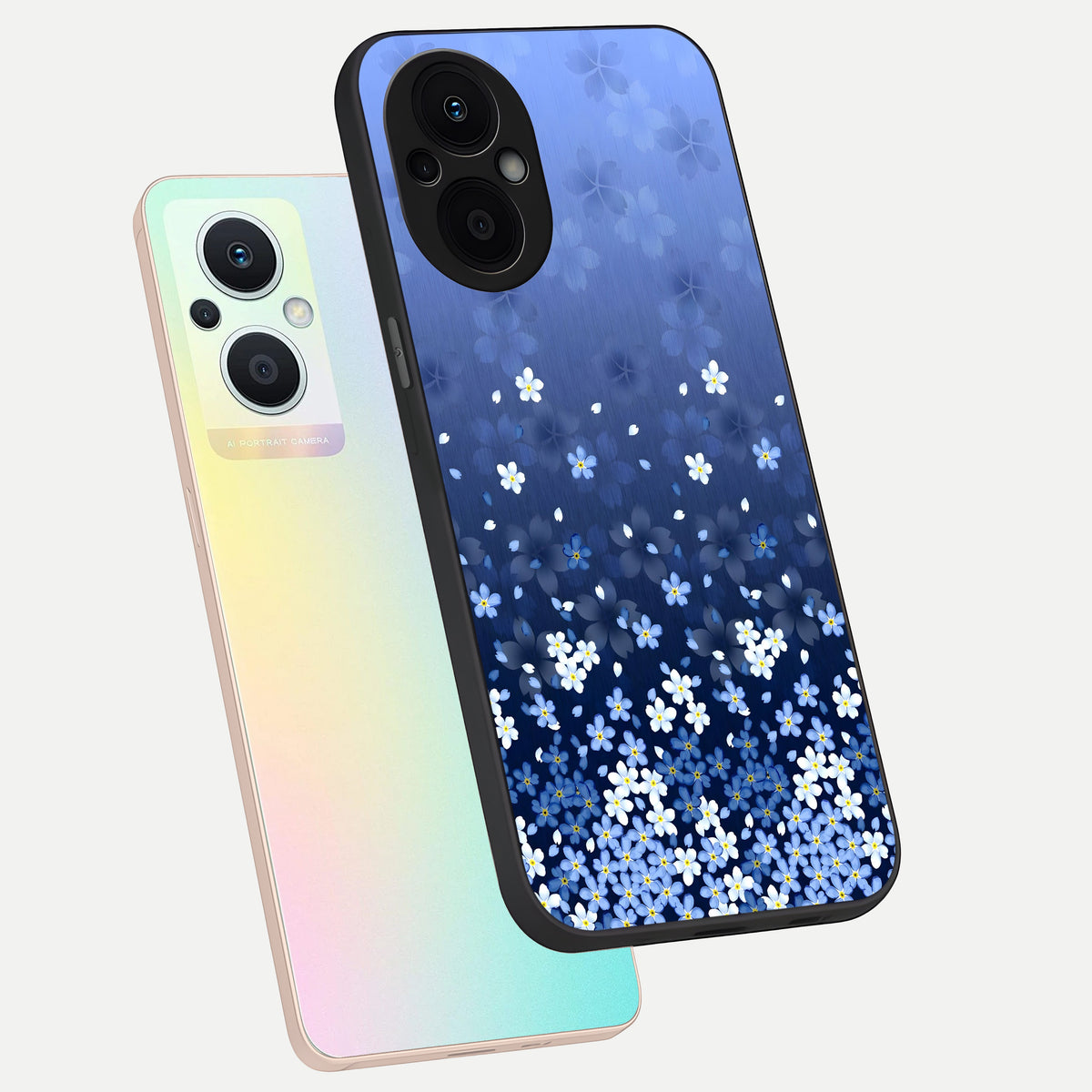  Blue Starry phone case For Oppo F21 Pro 5G showing premium glass back cover with detailed artwork