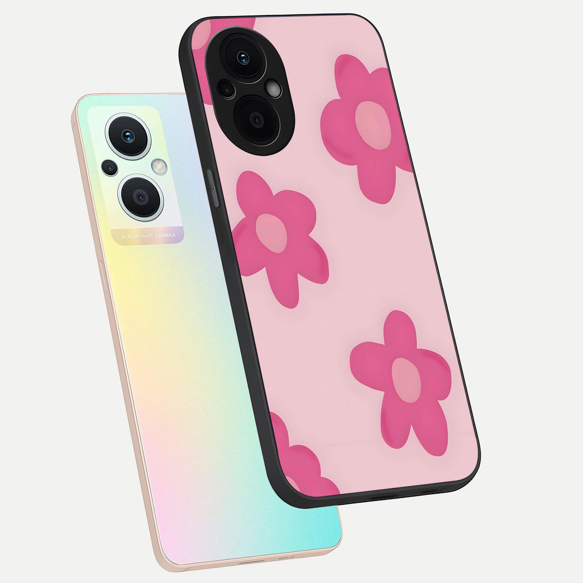  Candy Bloom Dreams phone case For Oppo F21 Pro 5G showing premium glass back cover with detailed artwork