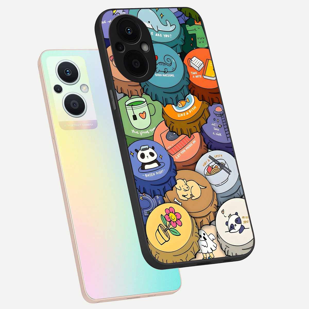  Coins Patterns phone case For Oppo F21 Pro 5G showing premium glass back cover with detailed artwork