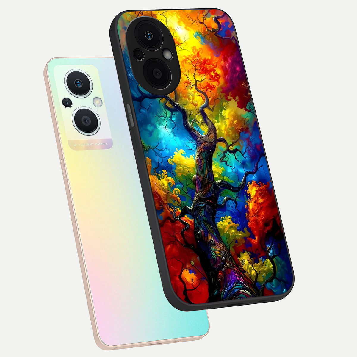  Colorful Soda Bottles phone case For Oppo F21 Pro 5G showing premium glass back cover with detailed artwork