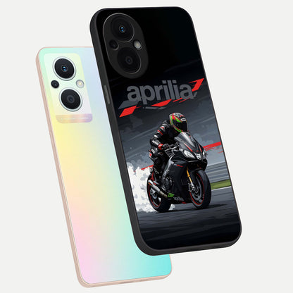  Dark Aprilla phone case For Oppo F21 Pro 5G showing premium glass back cover with detailed artwork
