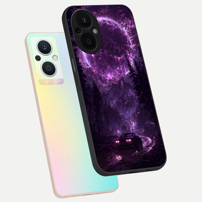  Eternal Cosmic Drive phone case For Oppo F21 Pro 5G showing premium glass back cover with detailed artwork