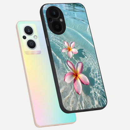  Floating Bloom Bliss phone case For Oppo F21 Pro 5G showing premium glass back cover with detailed artwork