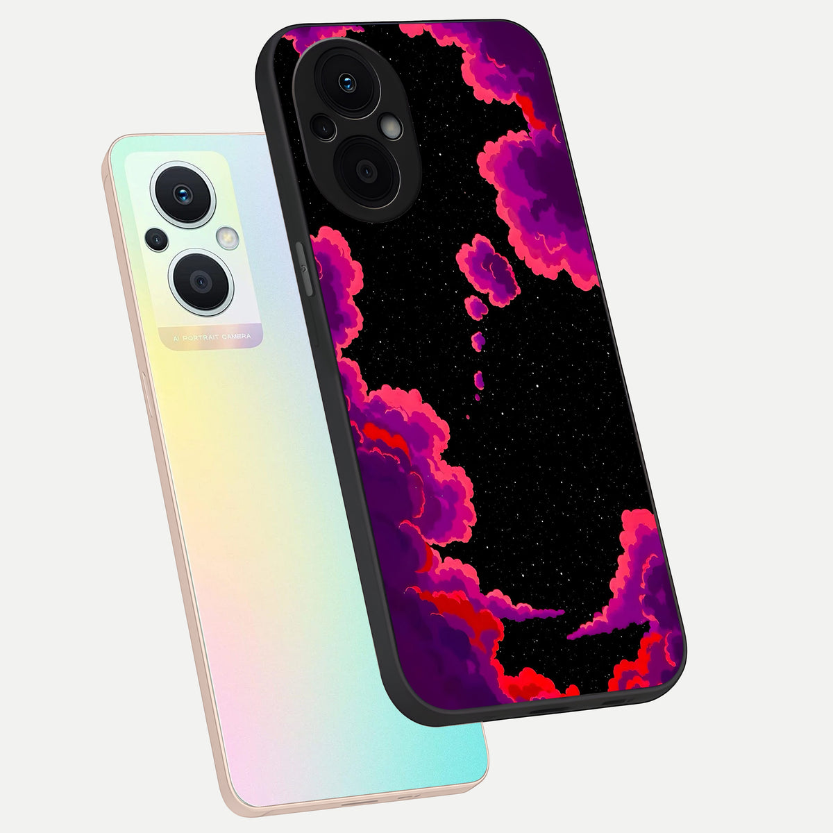  Galaxy Dream Frame phone case For Oppo F21 Pro 5G showing premium glass back cover with detailed artwork