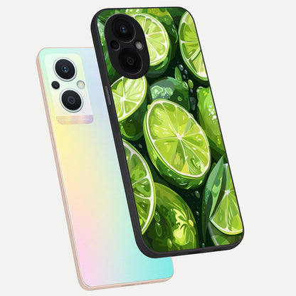 Green Kawasaki phone case For Oppo F21 Pro 5G showing premium glass back cover with detailed artwork
