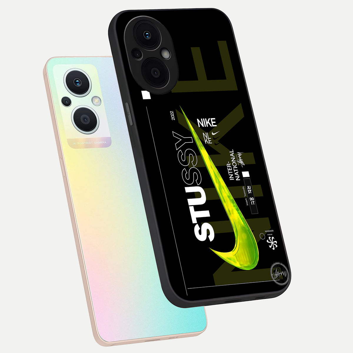  Neon Street Edition phone case For Oppo F21 Pro 5G showing premium glass back cover with detailed artwork