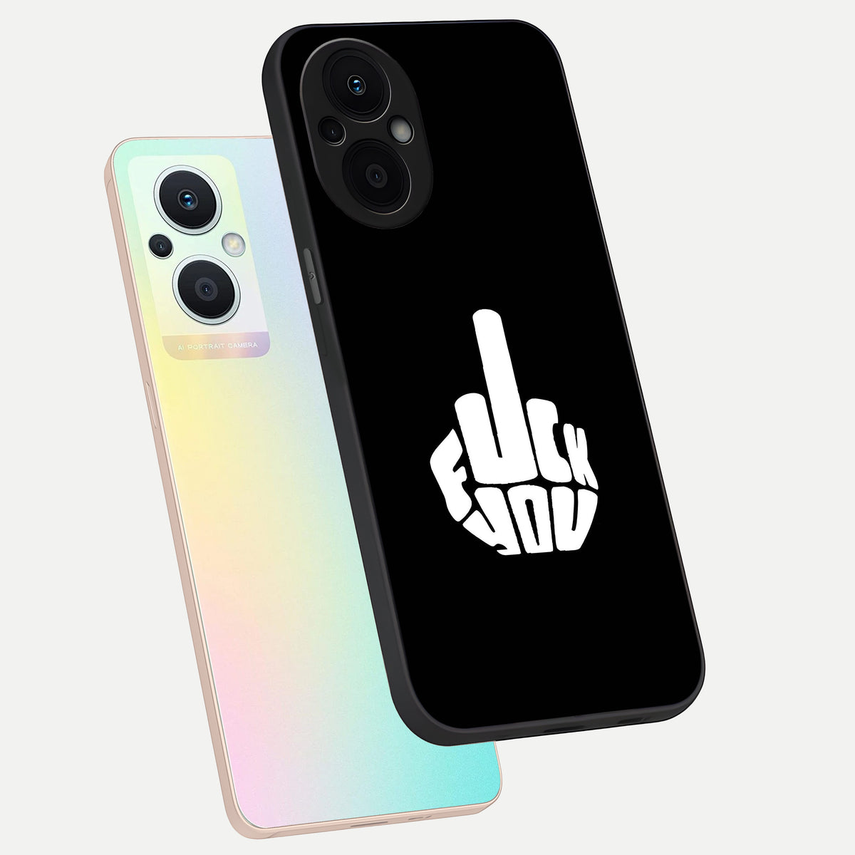  Rebel Mode On phone case For Oppo F21 Pro 5G showing premium glass back cover with detailed artwork