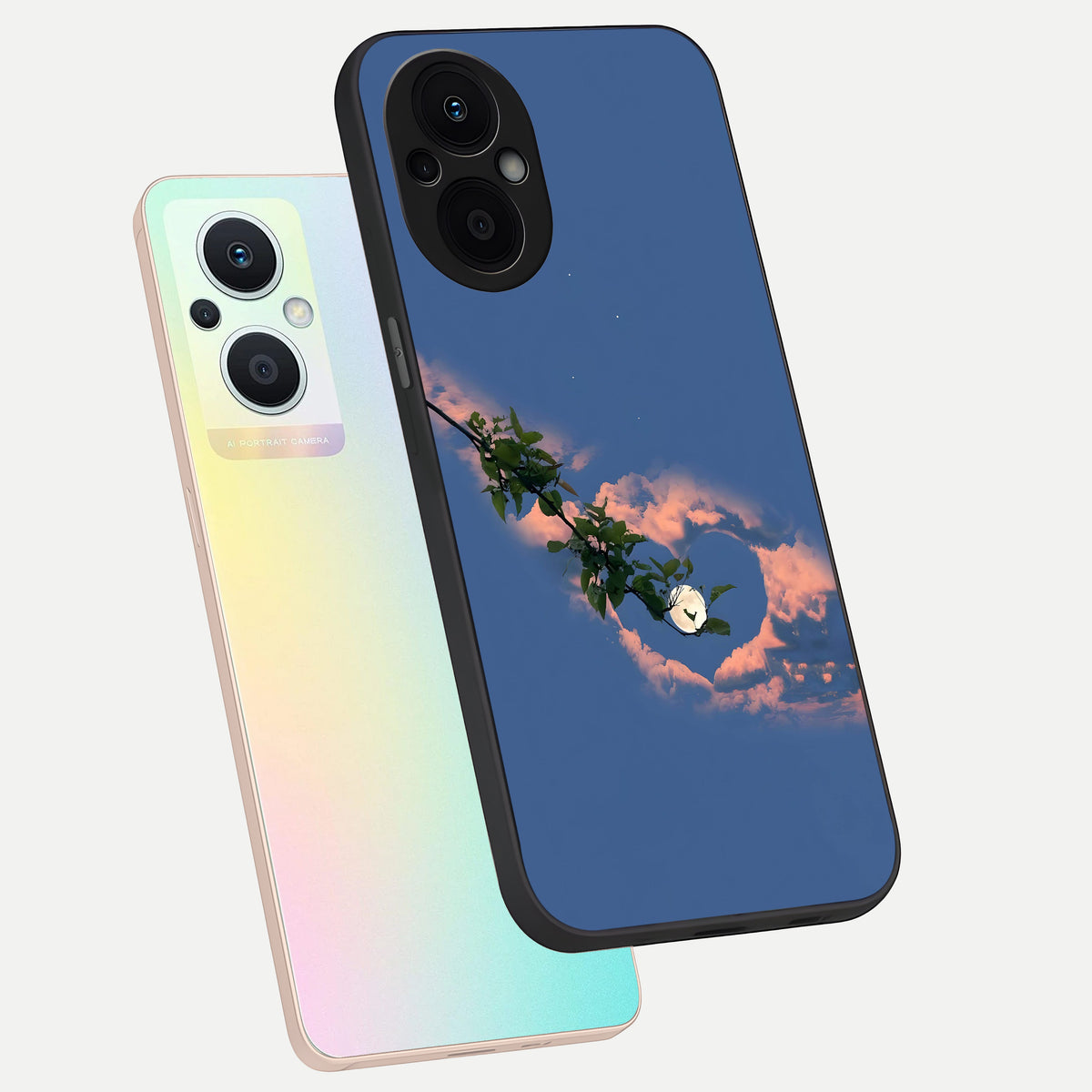  Sky Under Tree phone case For Oppo F21 Pro 5G showing premium glass back cover with detailed artwork