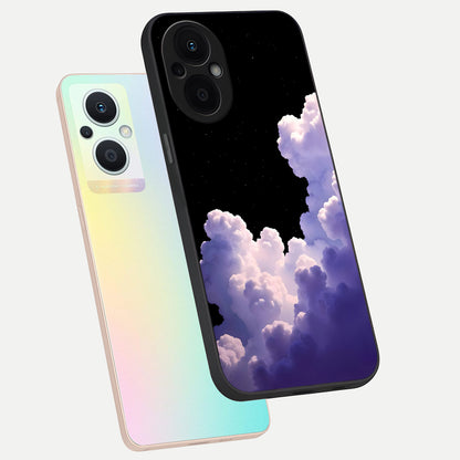  Starlit Night Whispers phone case For Oppo F21 Pro 5G showing premium glass back cover with detailed artwork
