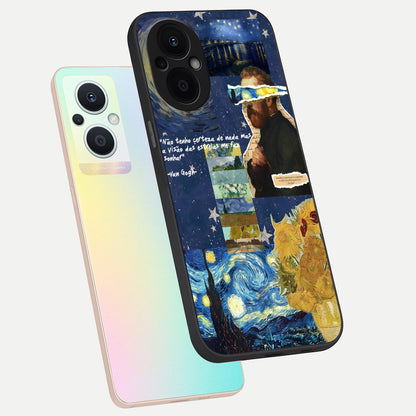  Starry Dream Vision phone case For Oppo F21 Pro 5G showing premium glass back cover with detailed artwork
