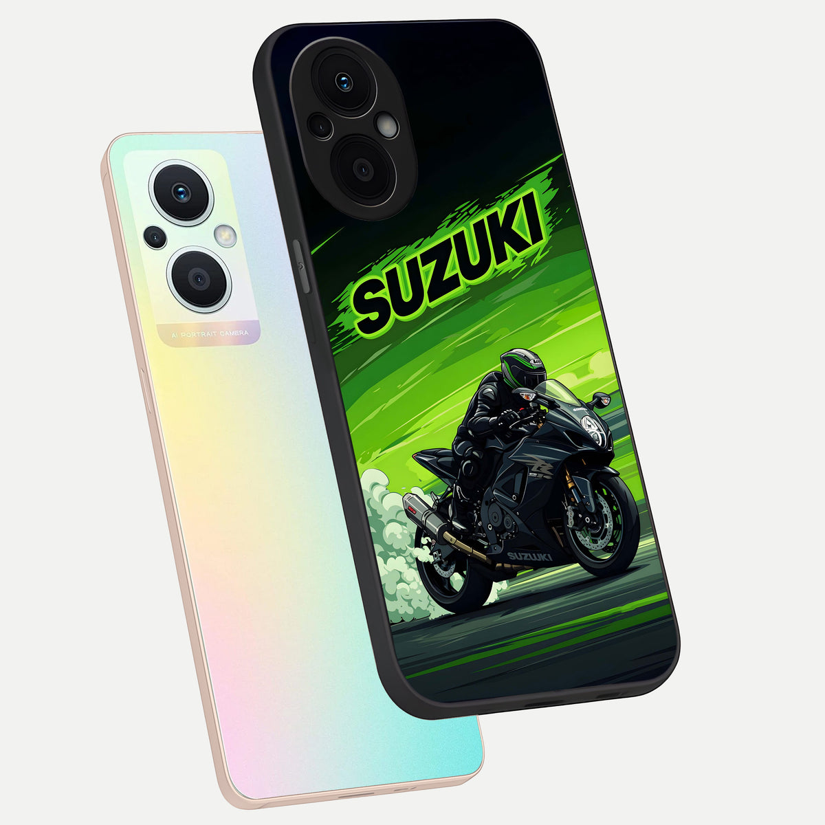  Suzuki Speed Beast phone case For Oppo F21 Pro 5G showing premium glass back cover with detailed artwork