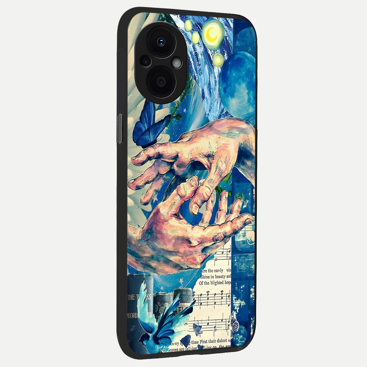  Aesthetic Divider back cover For Oppo F21 Pro 5G slim fit glass case with vibrant aesthetic design