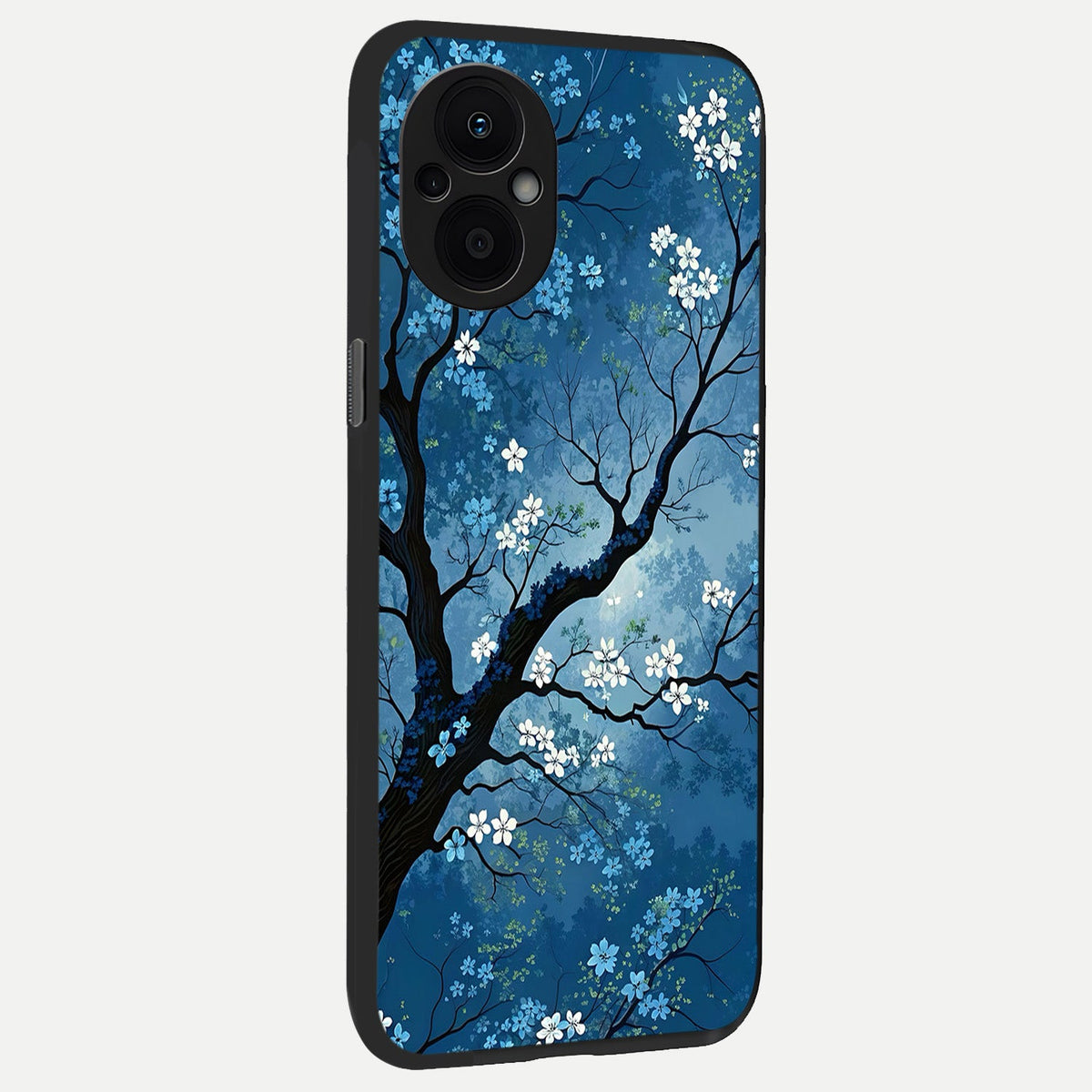  Blue Tree Serenity back cover For Oppo F21 Pro 5G slim fit glass case with vibrant aesthetic design