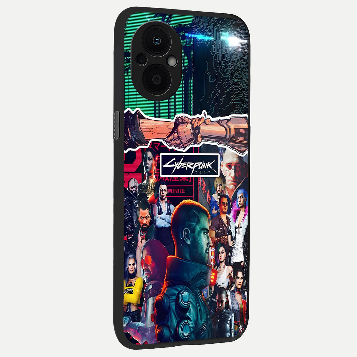  CYBERPUNK Legacy back cover For Oppo F21 Pro 5G slim fit glass case with vibrant aesthetic design